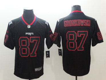 Personalized Patriots 87 Rob Gronkowski Black Shadow Legend Limited Jersey