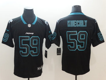 Personalized Panthers 59 Luke Kuechly Black Shadow Legend Limited Jersey