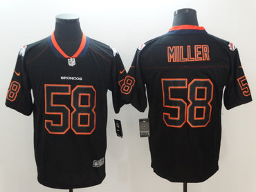 Personalized Broncos 58 Von Miller Black Shadow Legend Limited Jersey