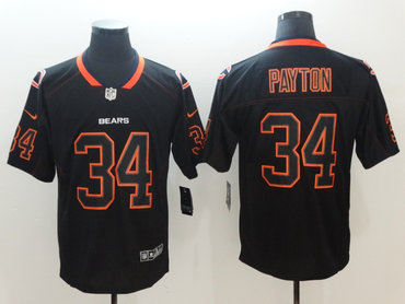 Personalized Bears 34 Walter Payton Black Shadow Legend Limited Jersey