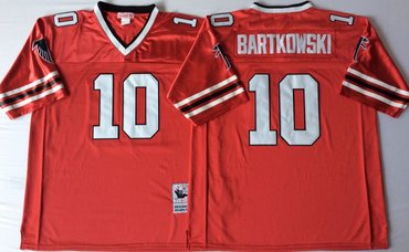 Personalized Falcons 10 Steve Bartkowski Red Throwback Jersey