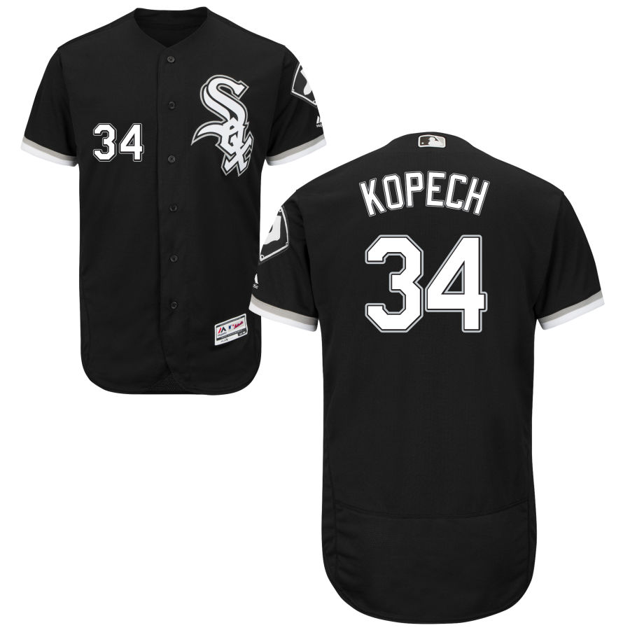 Personalized White Sox #34 Michael Kopech Black Flexbase Authentic Collection Stitched MLB Jersey