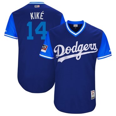Personalized Dodgers #14 Enrique Hernandez Royal Kike Players Weekend Authentic Stitched MLB Jersey