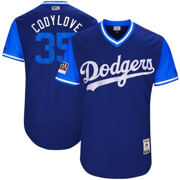 Personalized Dodgers #35 Cody Bellinger Royal Codylove Players Weekend Authentic Stitched MLB Jersey