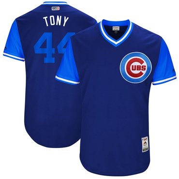 Personalized Cubs #44 Anthony Rizzo Royal Tony Players Weekend Authentic Stitched MLB Jersey