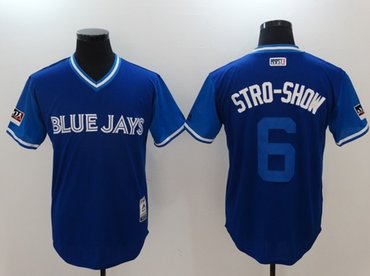 Personalized Blue Jays #6 Marcus Stroman Light Blue Stro-Show Players Weekend Authentic Stitched MLB Jersey