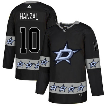 Personalized Stars 10 Martin Hanzal Black Team Logos Fashion Jersey