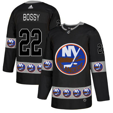 Personalized Islanders 22 Mike Bossy Black Team Logos Fashion Jersey