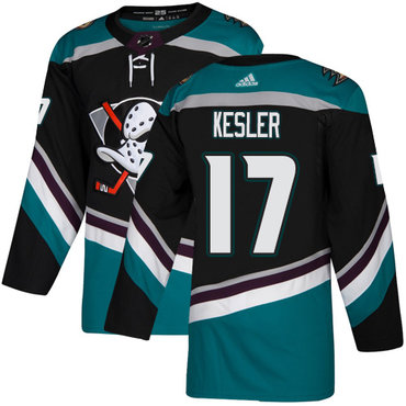 Personalized Ducks #17 Ryan Kesler Black Teal Alternate Authentic Stitched NHL Jersey