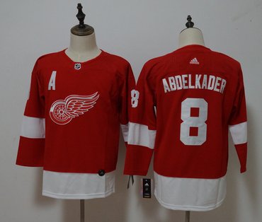 Personalized Women Red Wings 8 Justin Abdelkader Red Jersey