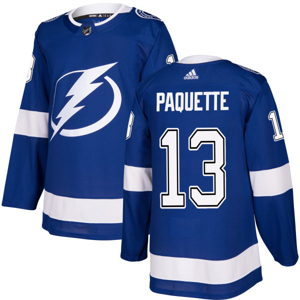 Personalized Tampa Bay Lightning #13 Cedric Paquette Authentic Royal Blue Jersey