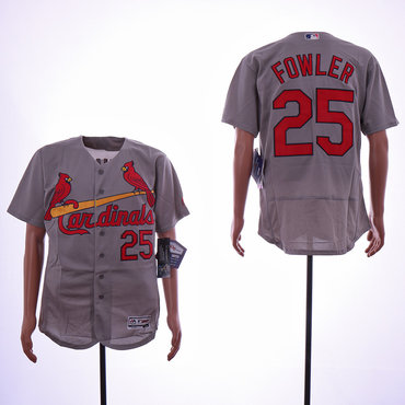 Personalized Cardinals 25 Dexter Dowler Gray Flexbase Jersey