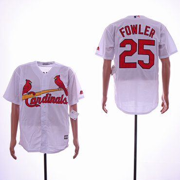Personalized Cardinals 25 Dexter Fowler White Cool Base Jersey