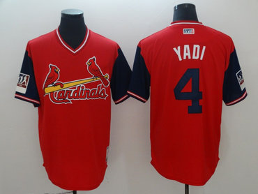 Personalized Cardinals 4 Yadier Molina Yadi Red 2018 Players’ Weekend Authentic Team Jersey