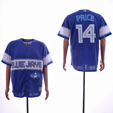 Personalized Blue Jays 14 David Price Royal Cool Base Jersey