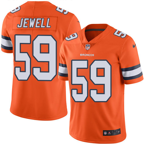 Personalized Broncos #59 Josey Jewell Orange Men’s Stitched NFL Limited Rush Jersey