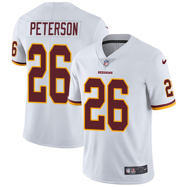 Personalized Redskins #26 Adrian Peterson White Men’s Stitched NFL Untouchable Limited Jersey