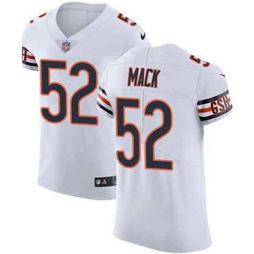 Personalized Bears #52 Khalil Mack White Men’s Stitched NFL Untouchable Elite Jersey