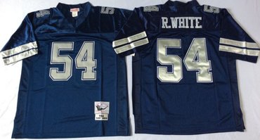 Personalized Mitchell&Ness cowboys 54 Randy White Throwback Stitched NFL Jersey