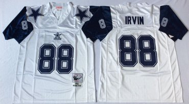 Personalized Mitchell&Ness cowboys #88 Michael Irvin Blue Throwback Stitched NFL Jerseys