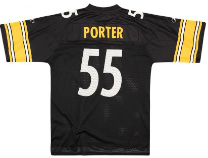 Personalized Men Pittsburgh Steelers #55 Joey Porter Reebok On Field Black Jersey