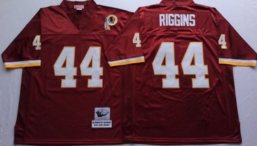 Personalized Mitchell And Ness Redskins #44 John Riggins Red Throwback Stitched NFL Jersey