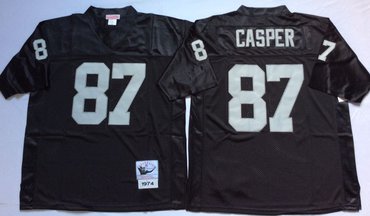 Personalized Mitchell And Ness Raiders #87 casper balck Throwback Stitched NFL Jersey