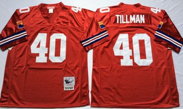 Personalized Mitchell And Ness Cardinals #40 Pat Tillman red Throwback Stitched NFL Jersey