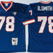 Personalized Mitchell And Ness Bills #78 Bruce Smith BLUE Throwback Stitched NFL Jersey