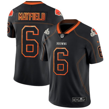 Personalized Browns 6 Baker Mayfield Black Shadow Legend Limited Jersey
