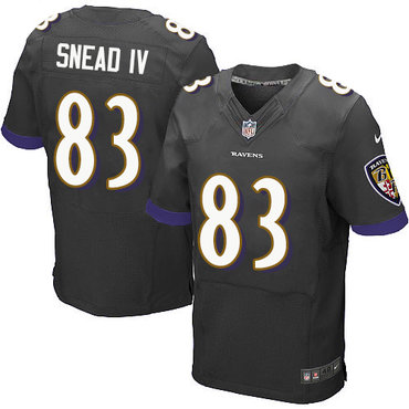 Personalized Ravens #83 Willie Snead IV Black Alternate Men’s Stitched NFL Elite Jersey