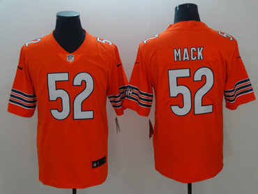 Personalized Bears 52 Khalil Mack Orange Alternate Untouchable Limited Jersey