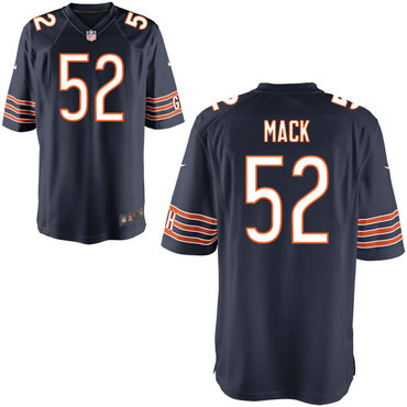 Personalized Bears 52 Khalil Mack Navy Elite Jersey