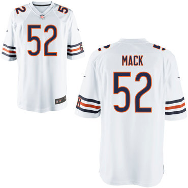 Personalized Bears 52 Khalil Mack White Elite Jersey