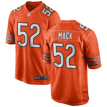 Personalized Bears 52 Khalil Mack Orange Alternate Elite Jersey