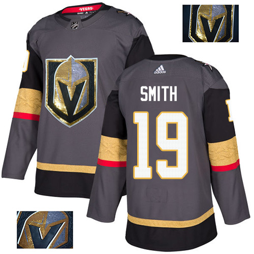 Personalized Men’s Vegas Golden Knights #19 Reilly Smith Gray Authentic Fashion Gold NHL Jersey