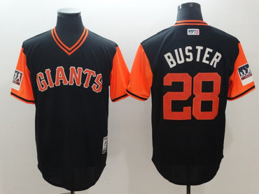 Personalized Giants 28 Buster Posey Buster Black 2018 Players’ Weekend Authentic Team Jersey