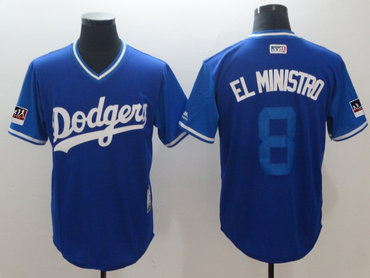 Personalized Dodgers 8 Manny Machado El Ministro Royal 2018 Players’ Weekend Authentic Team Jersey