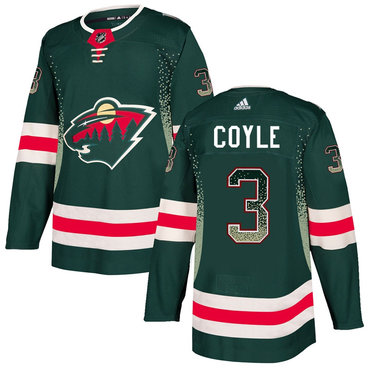 Personalized Wild 3 Charlie Coyle Green Drift Fashion Jersey