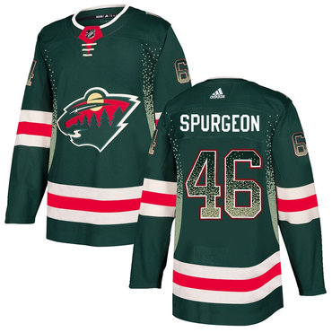 Personalized Wild 46 Jared Spurgeon Green Drift Fashion Jersey