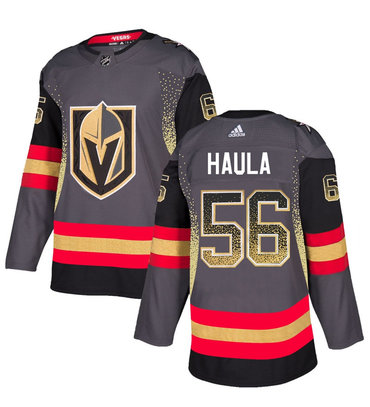 Personalized Vegas Golden Knights 56 Erik Haula Gray Drift Fashion Jersey