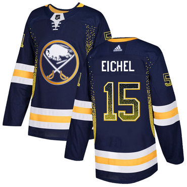 Personalized Sabres 15 Jack Eichel Navy Drift Fashion Jersey