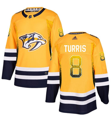 Personalized Predators 8 Kyle Turris Gold Drift Fashion Jersey