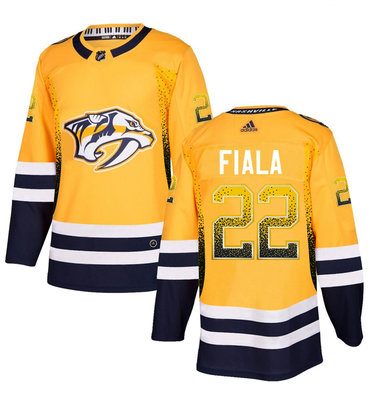 Personalized Predators 22 Kevin Fiala Gold Drift Fashion Jersey