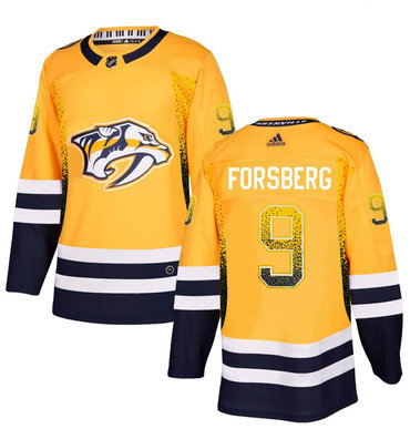 Personalized Predators 9 Filip Forsberg Gold Drift Fashion Jersey