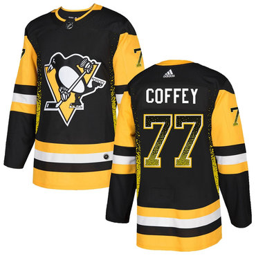 Personalized Penguins 77 Paul Coffey Black Drift Fashion Jersey