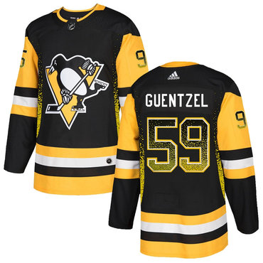 Personalized Penguins 59 Jake Guentzel Black Drift Fashion Jersey