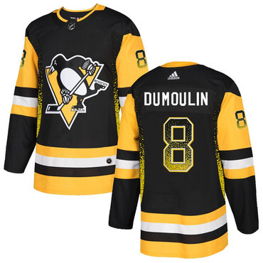 Personalized Penguins 8 Brian Dumoulin Black Drift Fashion Jersey