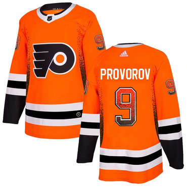 Personalized Flyers 9 Ivan Provorov Orange Drift Fashion Jersey