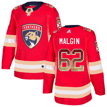 Personalized Florida Panthers 62 Denis Malgin Red Drift Fashion Jersey